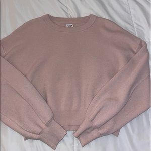 Blush pink cropped sweater